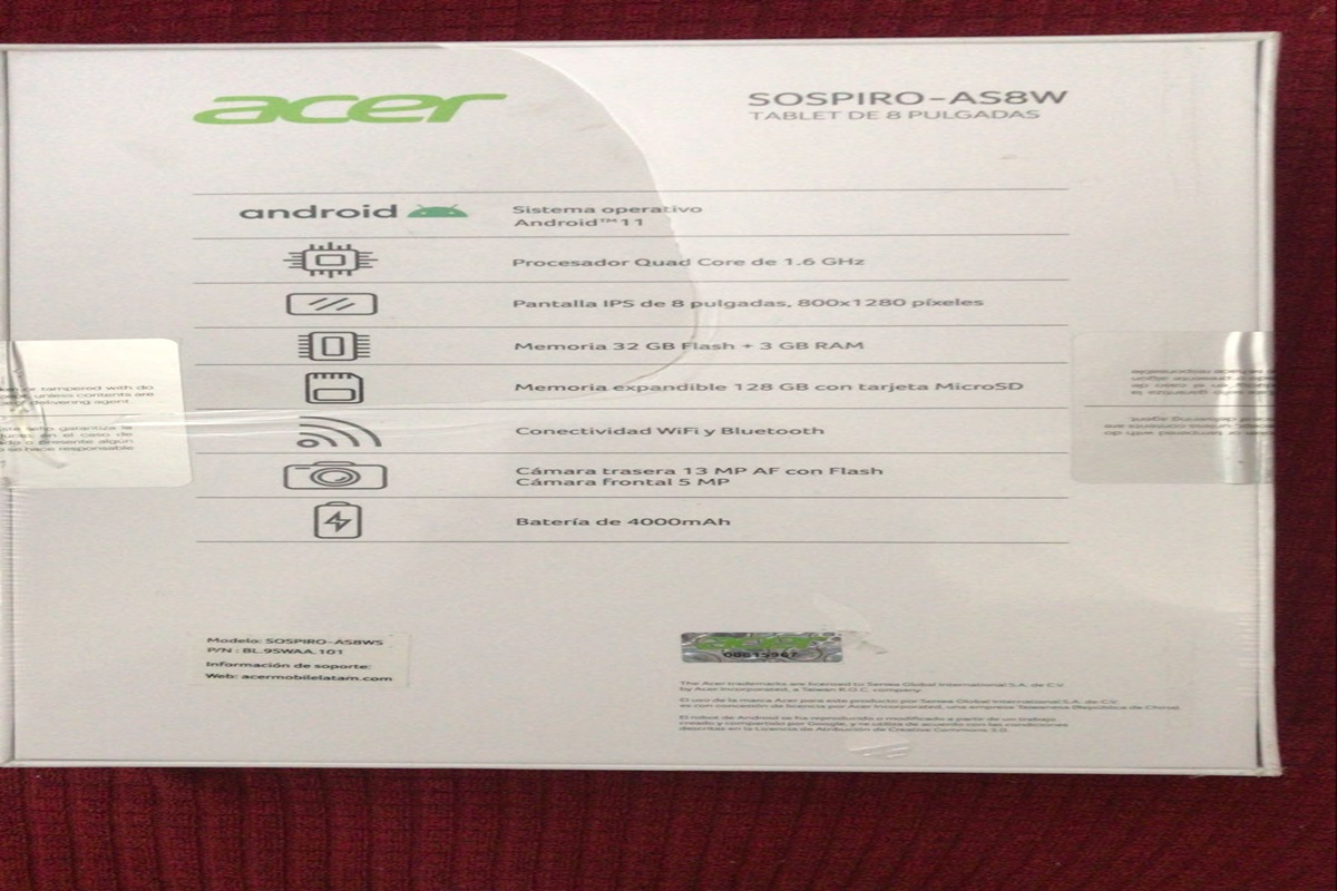 Tablet Acer Sospiro AS8W